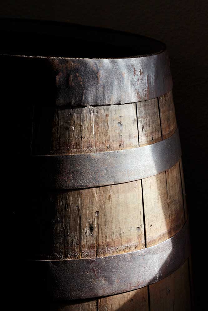 wooden barrel